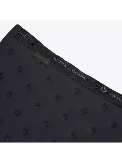 Tapis de saut gris anthracite (Charcoal) matelassé à micro-logos brodés pour cheval et poney - Cavalleria Toscana - imagen 3