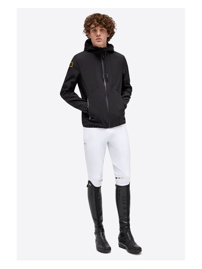 Veste softshell noire imperméable à capuche pour homme - RG