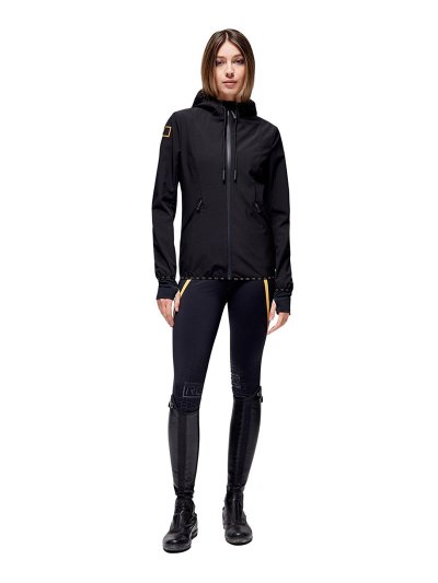 Veste softshell noire imperméable à capuche pour femme - RG