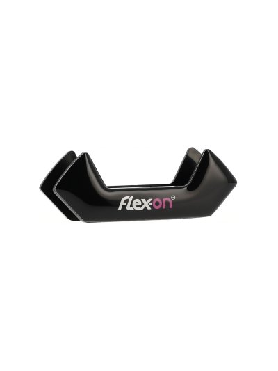 Imán intercambiable negro con las letras blanco y rosa para estribos safe-on - Flex-On