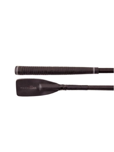 Fusta de salto negra (60cm) con goma en el mango y solapa de cuero - Premiere