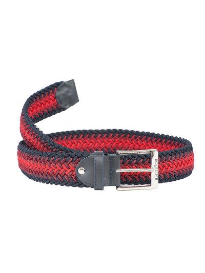 Cinturón elástico trenzado color rojo unisex Xander - Equiline