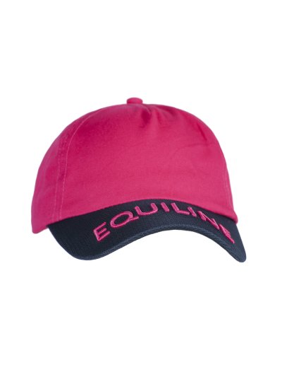 Pink and navy blue cap with embroidery Chance - Equiline - imagen 2