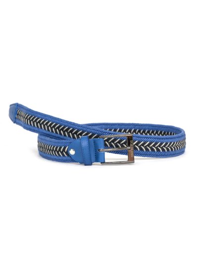 Cinturón trenzado de algodón azul, gris y negro Poluo - Equiline
