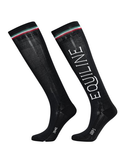 Calcetines altos color negro unisex - Equiline