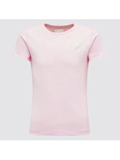 Camiseta de manga corta rosa claro para niña - Academy - Cavalleria Toscana