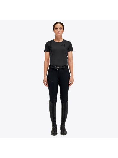T-shirt à manches courtes noir pour femme Academy - Cavalleria Toscana