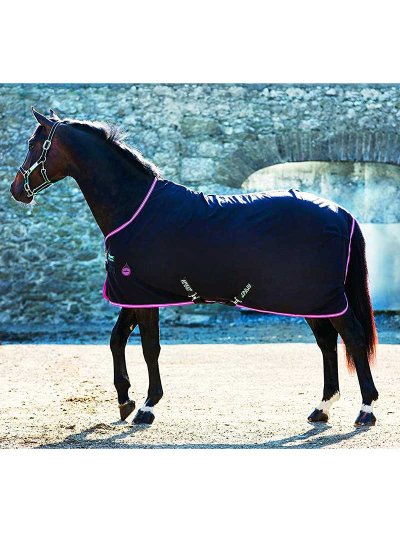 Black and purple stable rug (0g) for ponies - AMIGO