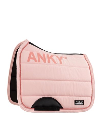 Sudadero de doma rosa palo (Pale Rosette) con antideslizante en la cruz, cordón decorativo y refuerzo en el paso de cincha para caballo - Anky