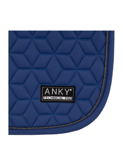 Sudadero de doma azul cobalto (Twilight Blue) con un ribete de brillo plateado para caballo - Anky - imagen 2