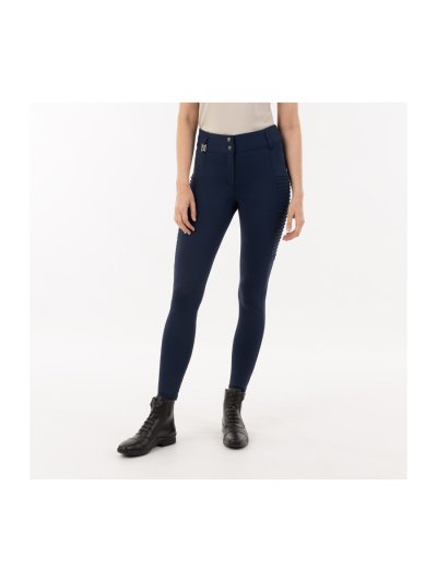 Full grip navy blue women's riding pants - Anky