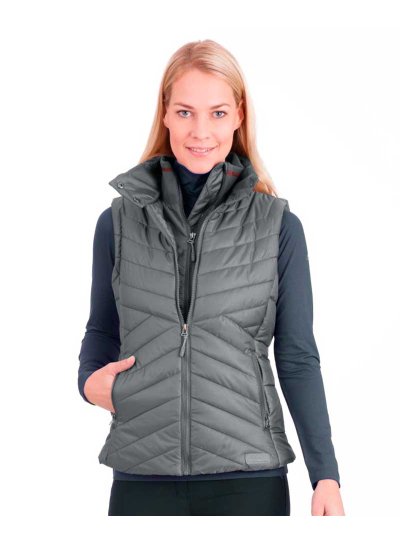 Grey/Silver Padded Vest for Women - Anky