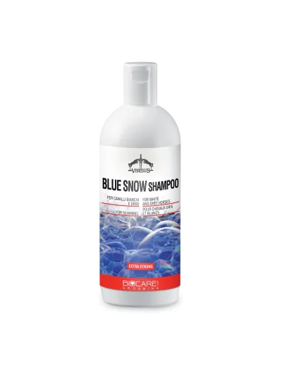 Champú extrafuerte para caballos blancos y tordos Blue Snow 500 ml - Veredus