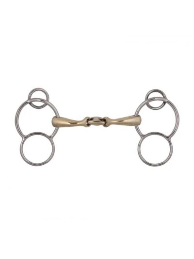 Bocado pessoa 3 piezas con arillo para caballo - Zaldi