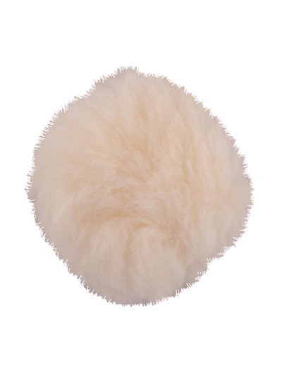 Protector redondo de muserola de borreguillo beige con velcro - BR