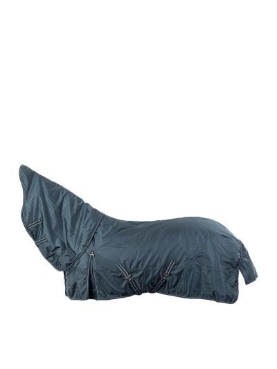 Manta azul marino de invierno (1200D, 300g) con cuello para caballo - BR