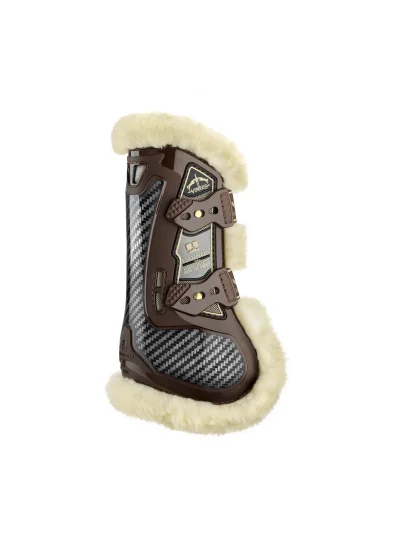 Protectores delanteros marrones de salto Carbon Gel Absolute Save the Sheep - Veredus