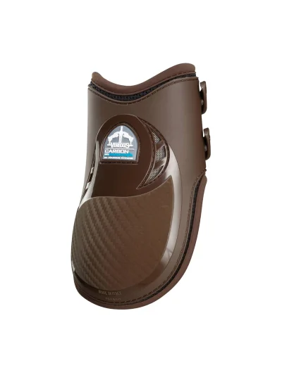 Brown rear fetlock jumping boots Carbon Gel Vento - Veredus