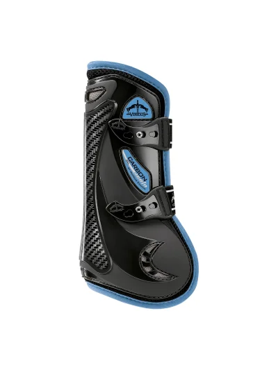 Protectores delanteros negros y azul claro de salto Carbon Gel Vento - Veredus