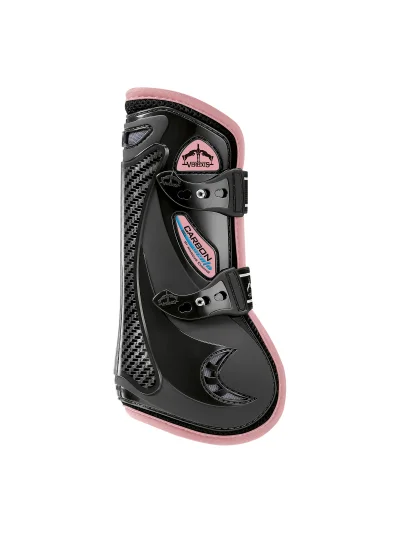 Protectores delanteros negros y rosa palo de salto Carbon Gel Vento - Veredus