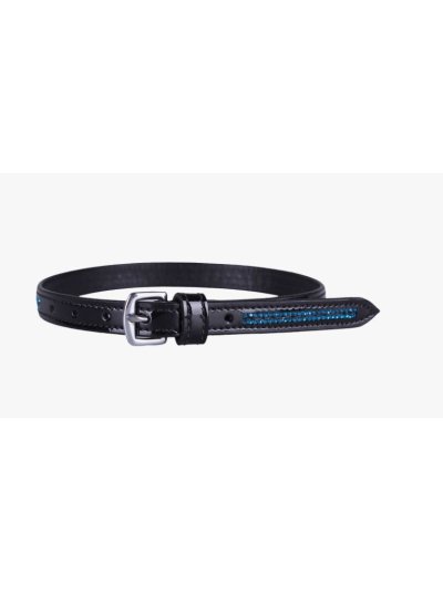 Correas para espuelas Las Vegas negras y azules - QHP