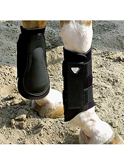 Pack of 2 Black Training Boots for Horses and/or Ponies – Tri-Zone - Equilibrium products