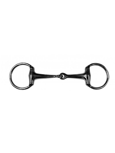 2-piece olive snaffle with 55mm rings for horses - iquus