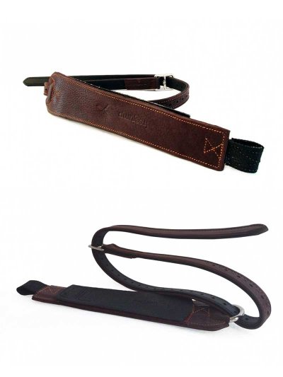 Étrivières en cuir marron foncé pour cheval Progrip - Freejump