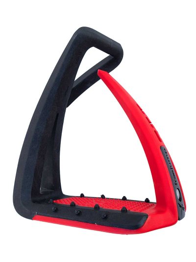 Étriers junior rouges et noirs Soft'up lite - Freejump - imagen 2
