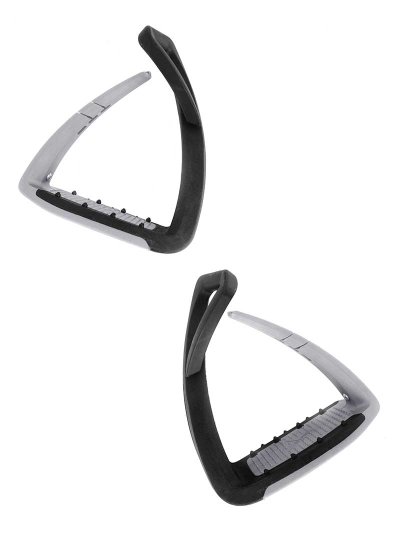 Étriers junior argentés et noirs Soft'up lite - Freejump