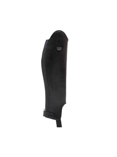 Polainas negras de piel para montar a caballo clásicas con elástico y con cremallera Classic soft - Chester