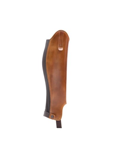 Polainas marrón caramelo de piel para montar a caballo clásicas con elástico y con cremallera Classic pull up - Chester