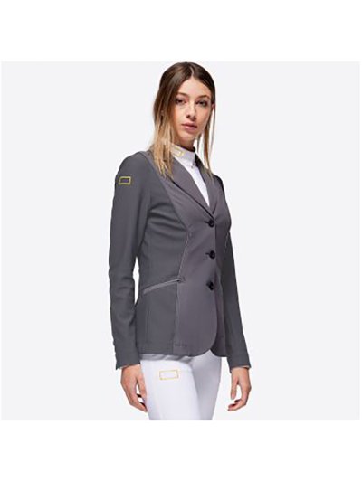 Dark grey jersey and mesh competition jacket for women - RG
