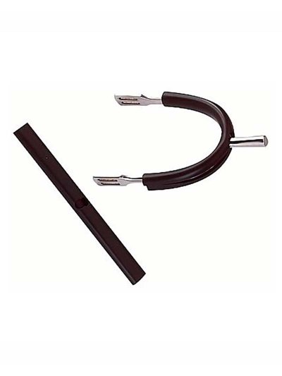 Pack de 2 protectores de goma negra para espuelas