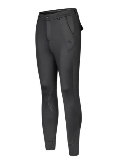 Pantalones de invierno negros con bolsillos y grip rodillas para hombre-KLKolton - Kingsland