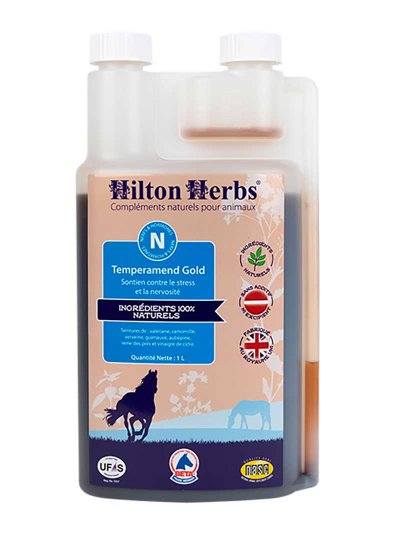 Suplemento alimenticio relajante liquído (1000ml) Temperamend gold/Calm&amp;Collected Gold - Hilton Herbs