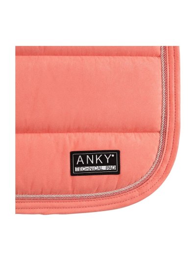 Sudadero de doma rosa (Sugar Coral) con antideslizante en la cruz, cordón decorativo en los bordes y refuerzo en el paso de cincha para caballo - Anky - imagen 2