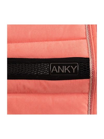 Sudadero de doma rosa (Sugar Coral) con antideslizante en la cruz, cordón decorativo en los bordes y refuerzo en el paso de cincha para caballo - Anky - imagen 3