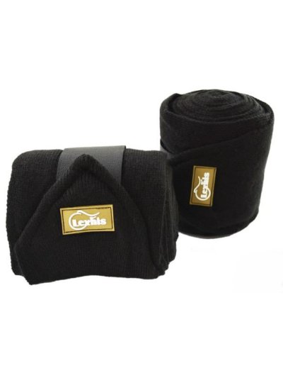 Pack de 2 vendas de descanso negro (3 metros x 10 cm )para pony o caballo - Lexhis