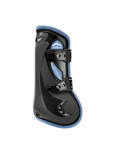 Protectores delanteros negros y azul claro de salto Olympus Vento - Veredus