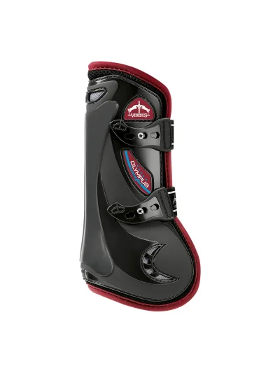 Protectores delanteros negros y burdeos de salto Olympus Vento - Veredus