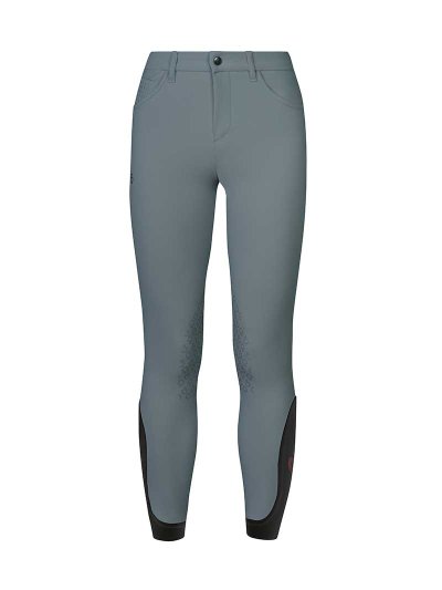 Pantalones gris azulado con perforaciones (grip rodillas) junior unisex - Cavalleria Toscana