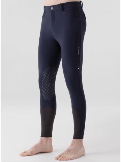 Navy blue pants (knee grip) for men Edek - Equiline