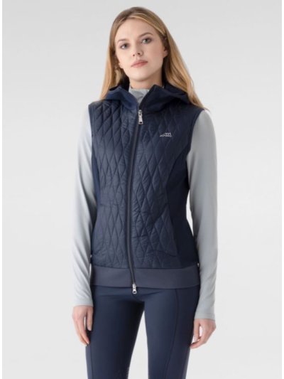 Gilet bleu matelassé et technique pour femme Eblyev - Equiline