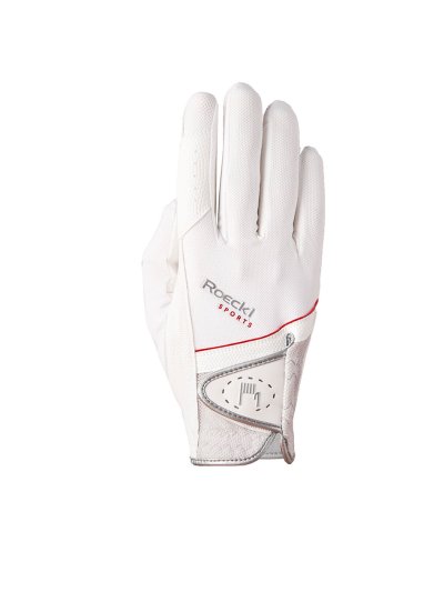 Guantes de montar a caballo en blanco y plata Madrid - Roeckl
