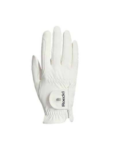 Guantes de montar a caballo blancos transpirables GRIP PRO - Roeckl
