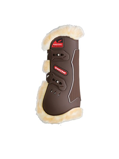 Pack of 2 Brown Front Jump Boots with Fleece Carbon Air Sensitive - Zandona