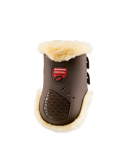 Pack of 2 Brown Rear Jump Boots with Fleece – Carbon Air Sensitive - Zandona