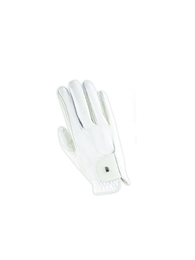 Guantes de montar a caballo blancos transpirables GRIP LITE - Roeckl