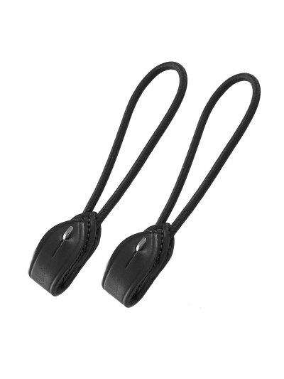 Par de correas negras de nylon y cuero para puente Pelham - Lexhis